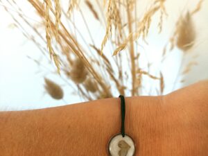 Bracelet vert – Feuille de trèfle